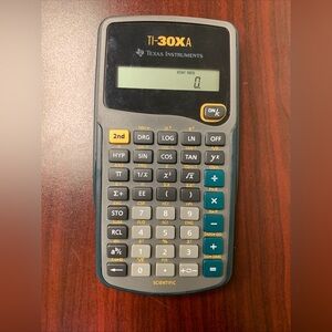 Texas Instruments TI-30XA Blue and Yellow Calculator